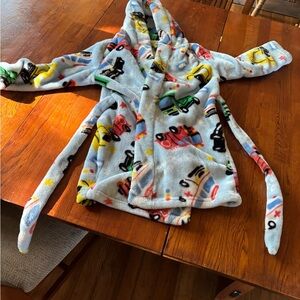 Kids Colorful Car Print Pajama Robe